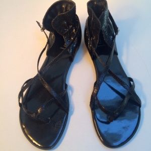 Women's Black Flat Sandal